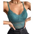 thumbnail image 3 of WZXFASHION Women Strapless Adjustment Rimless Invisible Bralette Push Up Sticky Bras Vest Intimates Green XL, 3 of 6