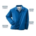 thumbnail image 3 of Augusta Sportswear Mens Nylon Coachs Jacket/Lined, XL, Royal, 3 of 7