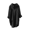 thumbnail image 1 of Chemises à Boutons pour Femmes Manches Longues Retroussables Ourlet Haut-Bas Blouse Décontractée, 1 of 3