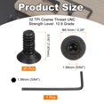 thumbnail image 2 of #6-32 x 5/16 Inch Flat Head Socket Cap Screws Hex Drive Machine Screws with Hex Spanner 20 Pcs, 2 of 7