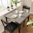 thumbnail image 4 of Dining Table Set for 2, Kitchen Table Set for 2, Dining Room Table Set with Upholstered Chairs, Square Kitchen Table Set for Small Space, Apartment, Studio, 4 of 9