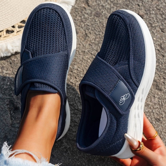 XEGLSBU Diabetic Shoes for Women, Women's Wide Width Elderly Shoes, Adjustable Closure Lightweight Breathable, Swollen Feet Walking Edema Sneakers