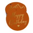 thumbnail image 1 of Inkdotpot Real Gold Foil Happy Birthday Tag Favor Hang Paper Tag 50 Piece, 1 of 1