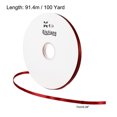 thumbnail image 2 of Unique Bargains 0.28' x 100 Yards Double Face Decorate Crafts Roll Satin Ribbon Wine Red, 2 of 5