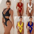 thumbnail image 2 of One-piece Swimsuit One-piece Solid Color bikini Sexy bikini One-piece Swimsuit, 2 of 6
