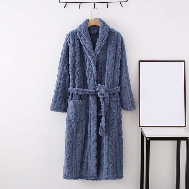 Hot ! TIMIFIS Mens Womens Robe Soft Plush Fleece Hooded Bathrobe, Full Length Long Warm Lounge Robe Spa Bath Robe with Hood With Pockets pring/Summer