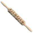 thumbnail image 1 of TIMIFIS Rolling Pin Wooden Easter Bunny Carrot Rolling Pin Printed Dough Stick Kitchen Gadgets, 1 of 2