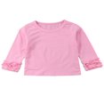 thumbnail image 1 of Baby Girl Long Sleeve T-shirt Crew Neck Cotton Ruffle Tops, 1 of 5