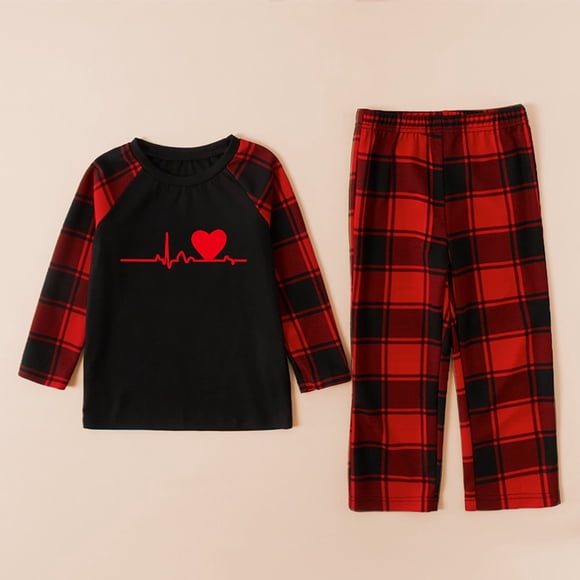 Christmas Deals Christmas Pajamas Matching Family Sets Christmas Casual Printed Top With Bottom Outfits Home Wear