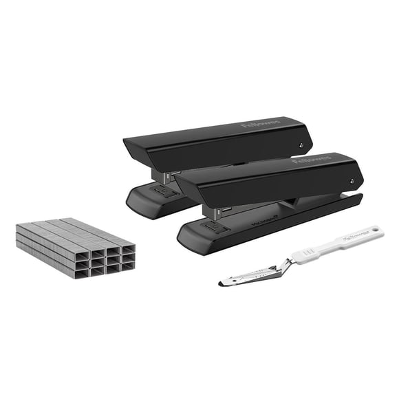 Fellowes LX820™ 2pk Black, 5000 Staples, and Stapler Remover White
