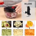 thumbnail image 3 of Cambom Manual Food Chopper Vegetable Cutter, Hand String Vegetable Chopper Onions Cutter for Vegetable Fruits Nuts BPA Free Food Safe Material, 550ml Black, 3 of 6
