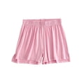 thumbnail image 2 of AherBiu Womens Summer Shorts Loose Fitting Elastic Waisted Comft Soft Shorts Oversized Sleeping Home Shorts, 2 of 6