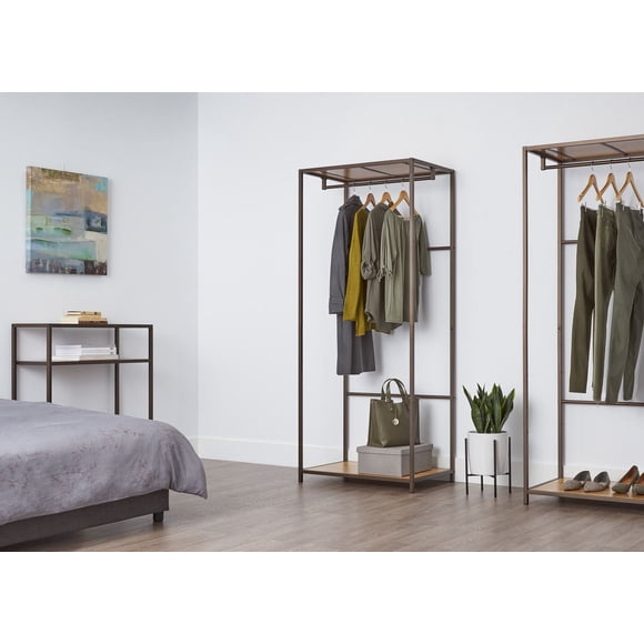TRINITY |30" x 20" x 72"| Bamboo Garment Rack| Bronze Anthracite