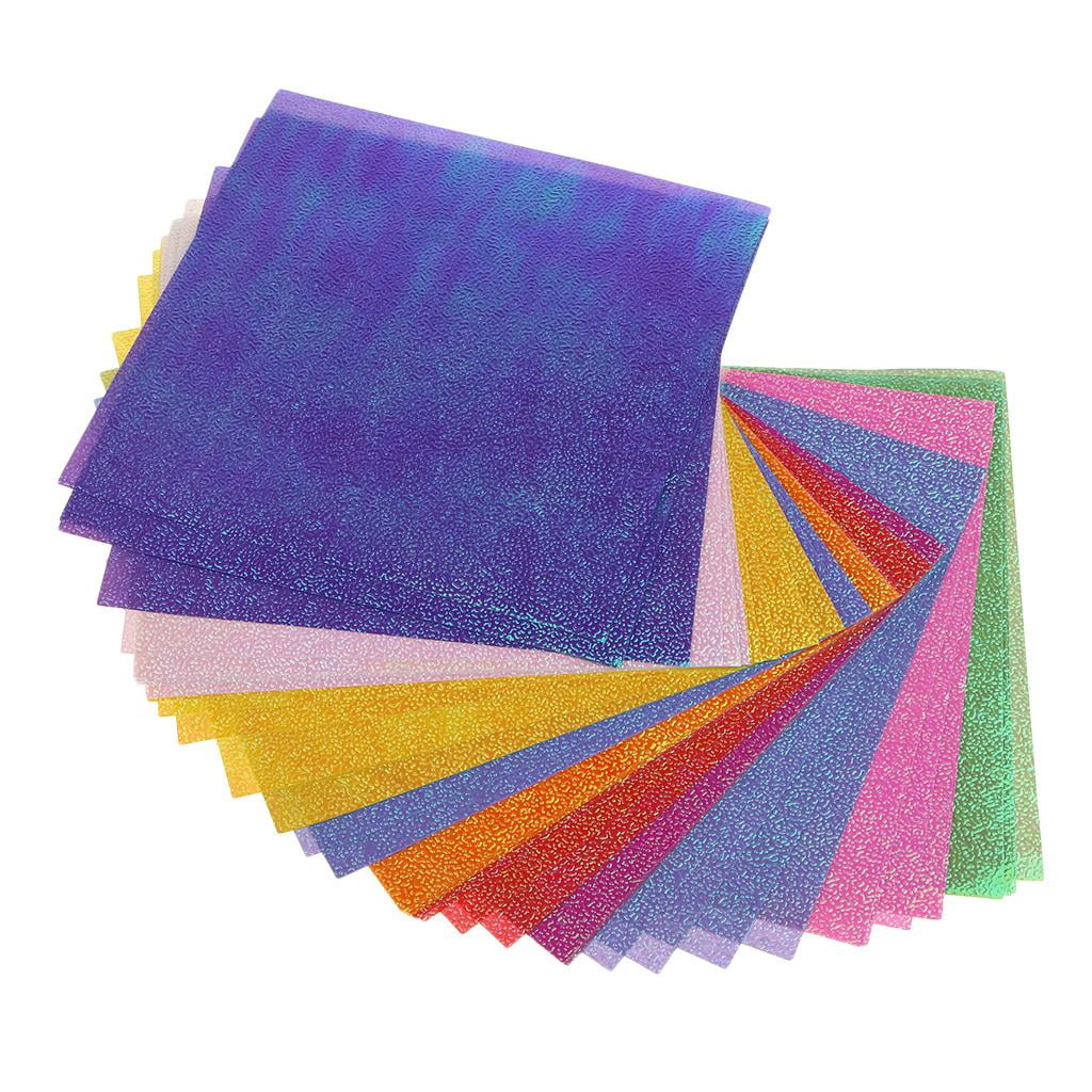 50 Pieces Glitter Paper Shiny Construction Cardboard Patchwork 15x15x0.5cm