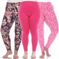 thumbnail image 1 of White Mark Leggings Imprimés Doux et Extensibles pour Femmes, Lot de 3, 1 of 2