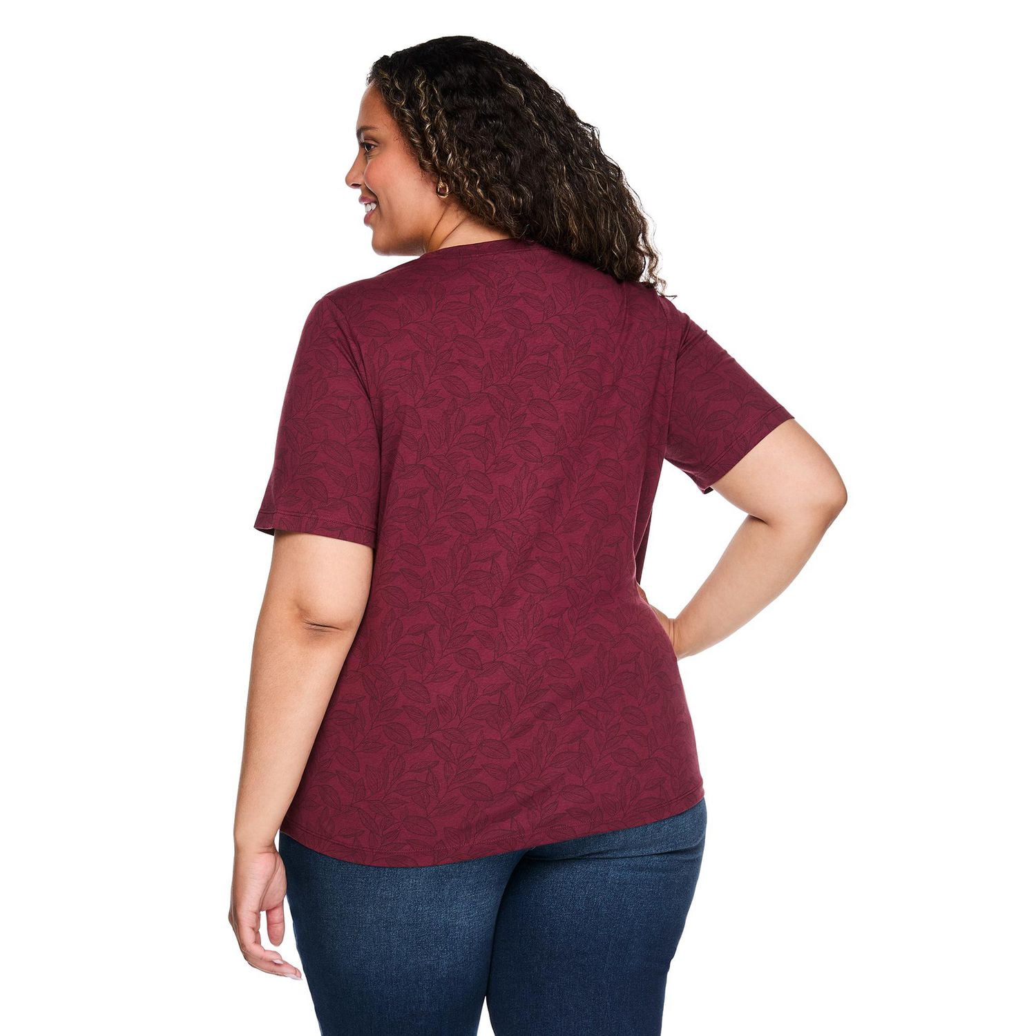 T-shirt à encolure ras du cou Lane Bryant Plus pour femmes