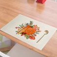 thumbnail image 4 of Oefntac Placemats Thanksgiving Day Fall Themed Linen Placemat Insulation Mat Fall Themed Printed Kitchen and Home Dining Table Mat, 4 of 6