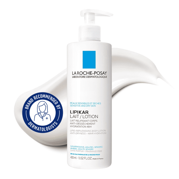 La Roche-Posay Lipikar Daily Repair Body Lotion, Nourishing Body Moisturizer with Shea Butter for Dry Skin, 400mL