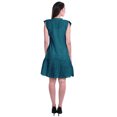 thumbnail image 4 of Moomaya Womens Ruffle Sleeve A,Line Schiffli Dress Solid Designer Party Dress, 4 of 6