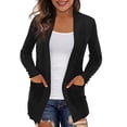 thumbnail image 1 of Womens Open Front Plus Size Chunky Knit Cardigan Sweaters Dressy Long Sleeve Fall Soft Cardigan Outwear with Pockets, 1 of 4