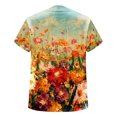 thumbnail image 5 of Cameland T-Shirt à Manches Courtes Décontracté d'Été pour Femmes, à Boutons, Col Rond, Chandail Blouse Hauts, 5 of 5