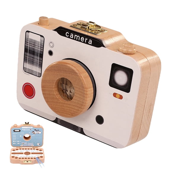 CNKOO Boîte de Rangement pour Dents Garçons Filles Cadeau Souvenir Enfants Bois Accumulation