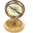 thumbnail image 2 of Nauticalmart 2 inches Vintage Compass Replica Brass Pocket Transit Compass - Robert Frost Poem, 2 of 6