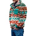 thumbnail image 4 of Men‘s Winter Fleece Pullover Sweatshirt Jacket Button Collar Warm Sweater Coat, 4 of 6