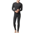 thumbnail image 2 of WAENQINLA Ensemble de sous-Vêtements Thermiques pour Homme Couche de Base Caleçons Longs Doux pour Ski Randonnée Camping Coupe Ajustée Col Ras du Cou Ensemble Haut et Bas, 2 of 3