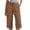 Pantalons capri pour Femmes, variante sur Brnmxoke Pantalon Capri pour Femmes Taille Élastique 2026 Été Décontracté Taille Haute à Boutons Ample Voyage Randonnée Pantalon Court avec Poches Gris Foncé,m