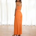 thumbnail image 3 of B91xZ Rompers for Women V Neck Sleeveless Stretchy Adjustable Strap One Piece with Pockets,Yellow S, 3 of 5