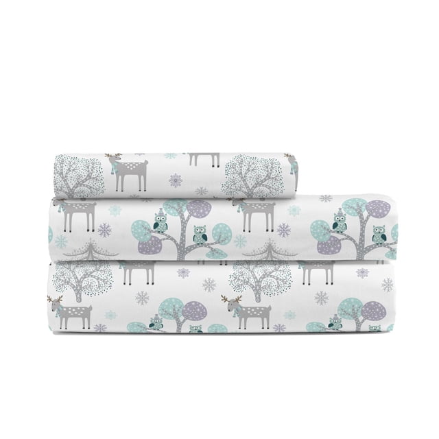 Johnson Home Premium 160 GSM Ultra Plush, Breathable and Durable, Combed Cotton Flannel Sheet Set - Deep Pocket - Easy to Fit - Cozy Bed Sheets