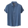 thumbnail image 1 of RKSTN Chemise pour Homme Plage Hawaïenne Décontractée Chemise à Pois Col Rabattu Blouse à Manches Courtes Hauts, 1 of 9