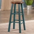 thumbnail image 2 of Winsome Ivy 29" bar Stool Rustic Teal w/ Walnut Seat, 2 of 5