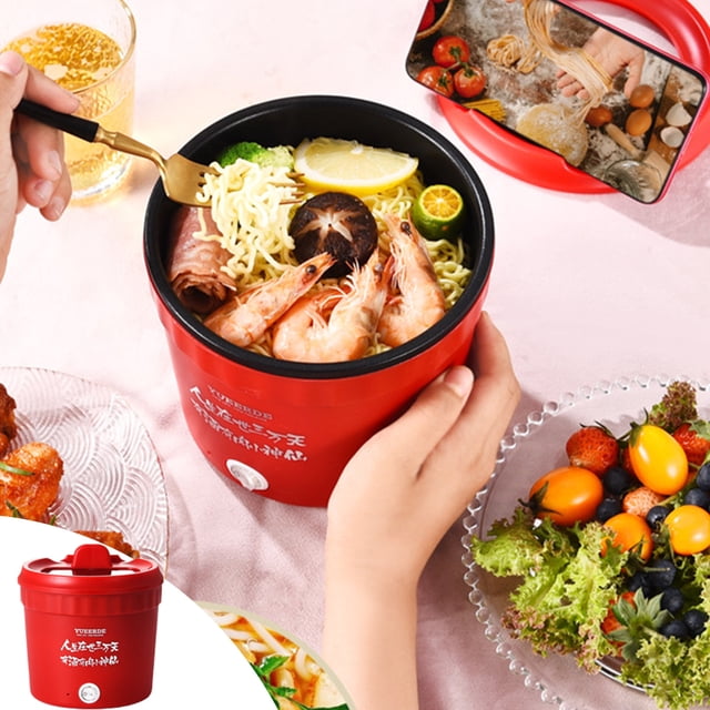 Danhjin Electric Hot Pot Mini Rice Cooker, Hot Pot, Portable Mini Ramen Pot For Steaming, Stir-frying, Porridge And Soup Kitchen Appliances