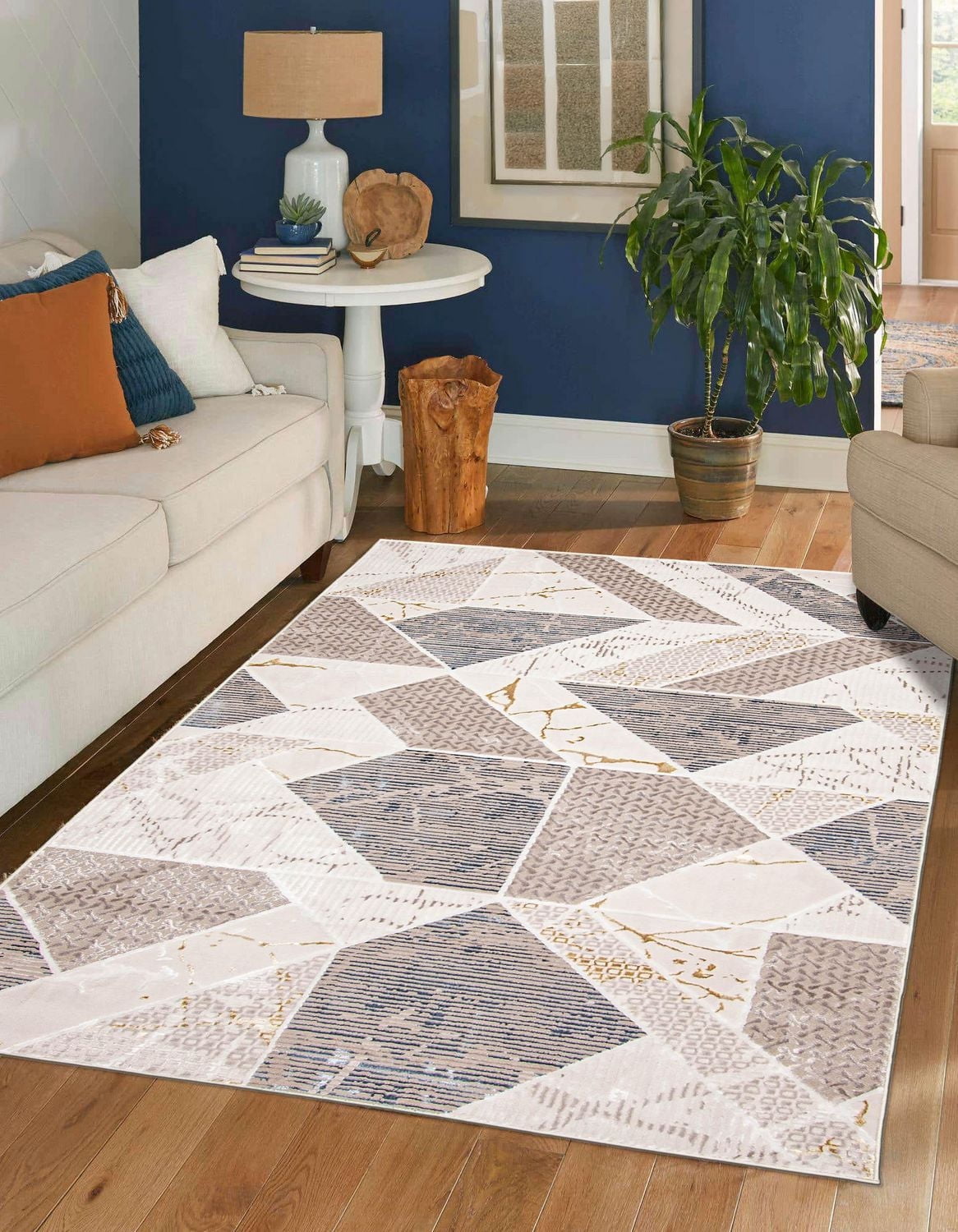 ECARPET Paige Tapis Contemporain / Moderne pour Salon, Chambre, Salle A Manger, Entrée, Couloir et Plus Encore.