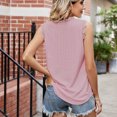 thumbnail image 4 of Birdeem Mode Femmes Été Col en V Dentelle Patchwork Sans Manches Haut Aguichant Blouse, 4 of 5