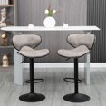thumbnail image 2 of HOMCOM Vintage Bar Stool Set of 2 Leathaire Adjustable Height Chairs, 2 of 10