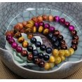 thumbnail image 4 of Bracelet Extensible en Perles Rondes de 8 mm en Oeil de Tigre Multicolore Naturel de Qualité AA 7 Pouces Unisexe, 4 of 5