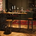 thumbnail image 4 of Bestier 3 Piece Bar Table Set Pub Table Counter Height Dining Set Rustic, 4 of 8