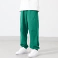 thumbnail image 1 of Cowsor Children's Solid Color Elastic Waistband Fleece Elastic Bottom Sweatpants with Pockets, Relaxed Fit, Moisture Wicking, Breathable, 1 of 4
