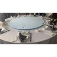 thumbnail image 2 of ORUYROP 2-Pack Cocktail Round Table Topper Cap Spandex Fitted Stretch Cocktail Tablecloth Tight Stretchable Elastic for Weddings Banquets Events Parties Restaurants(Size: 300cm,Color:Light Blu, 2 of 7