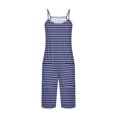 thumbnail image 4 of FAIWAD Rompers for Women Summer Casual Short Jumpsuits Overalls with Pockets 2024 Striped Jumpers, 4 of 5