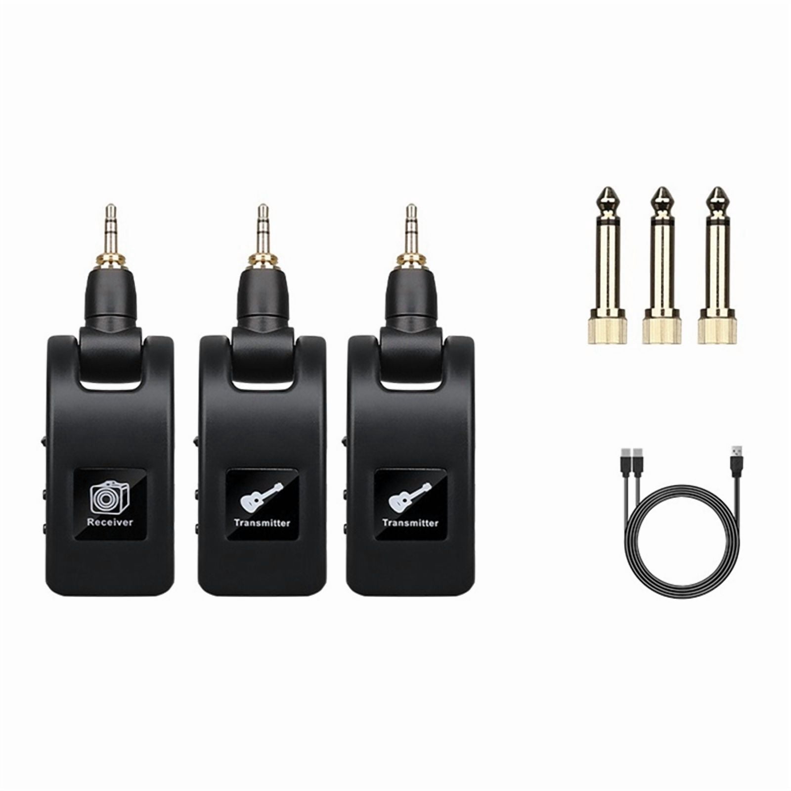 Système de Guitare Sans Fil Émetteur Audio Numérique Batterie Rechargeable Intégrée pour Guitare Électrique Basse