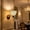 B #2, variant on Vintage Wall Lamp Decorative Wall Sconce with Glass Shade Iron Body for Coffee Shop Bedroom Bedside Corridor Hallway Balcony Lighting - Warm Ambient Night Light for Home Bar Restaurant Decor - 12W LE