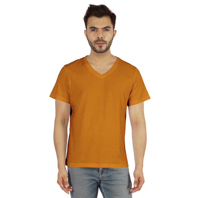 Inkmeso T-Shirt de Base à Col en V pour Homme, Manches Courtes, Uni, Coupe Régulière, en Coton