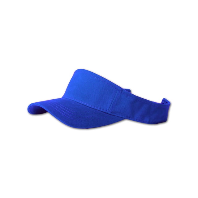 Solid Adjustable Sports Visor, Royal Blue