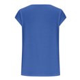 thumbnail image 4 of Timegard Tank Tops for Women Cap Sleeve Round Neck Solid Color Basic Tee Casual Tunic Tops for Leggings, 4 of 5