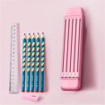 thumbnail image 2 of Harpily Stationery Kit Includes 5 X Pencils Eraser Ruler Compact Abs Pen for Case Closure for Students Pencil Eraser Set for Pencil Eraser Set Gift One Size Multi-Color, 2 of 9