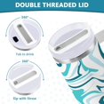 thumbnail image 3 of Gobelet de 30 oz avec Poignée, Couvercle et Paille, Gobelet d'Eau Isolé, Gobelet d'Eau en Acier Inoxydable, Tasse, Bouteille, Réutilisable, Compatible avec Porte-Gobelet, Fluide Sarcelle, 3 of 6